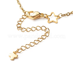 304 Edelstahl Mond & Stern Gliederketten Armbandherstellung&nbsp;AJEW-JB01039-02