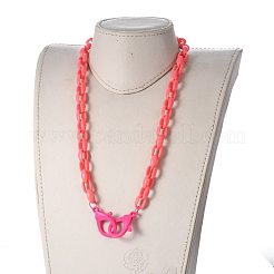 Personalisierte Acryl-Kabelketten-Halsketten&nbsp;NJEW-JN02898