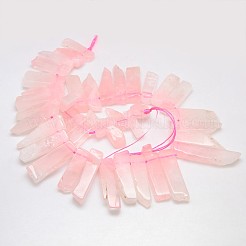 Pietra preziosa naturale perle di quarzo rosa fili&nbsp;G-L156-08