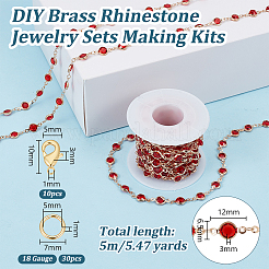 DIY-Sets zur Herstellung von Messing-Strassschmuck&nbsp;DIY-OC0014-15D