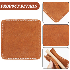 2 serviette de golf carrée en cuir&nbsp;DIY-CL0001-40A