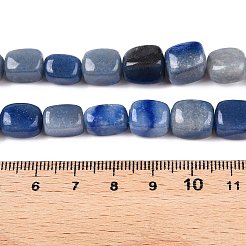 Fili di perline di avventurina blu naturale tinte e riscaldate&nbsp;G-T138-102