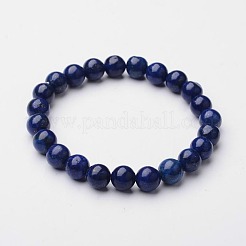 Natürliches Lapislazuli Perlen Stretch Armband&nbsp;X-BJEW-F203-06