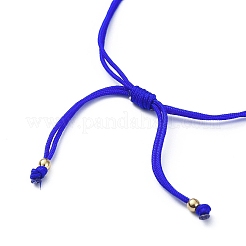 Colonna di perle di vetro e semi con braccialetto a maglie di cuore&nbsp;BJEW-MZ00028-02