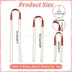 3 pz 3 stili cinghie per borsa in pelle PU&nbsp;FIND-WR0009-99A