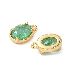 Pendentifs en laiton et zircone cubique taillée en glace pilée&nbsp;KK-D024-24D-G