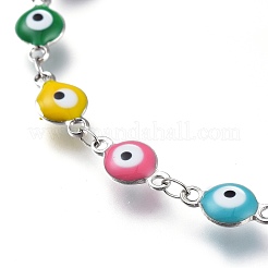 Bracciali a maglie in acciaio inossidabile 304&nbsp;BJEW-M203-04P-B