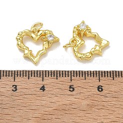 Messing micro pave klare zirkonia anhänger&nbsp;KK-CBAD9DF-12G-B