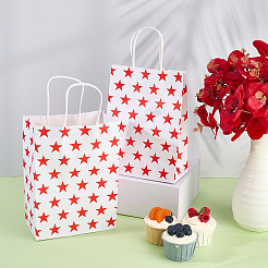 Kraftpapiertüten mit Henkeln und Sternaufdruck&nbsp;ABAG-WH20013-08C