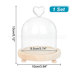 Couvercle de dôme en verre à haute teneur en borosilicate&nbsp;DJEW-NB0001-26