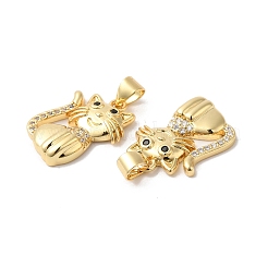 Colgantes de circonita cúbica transparente micro pavé de latón chapado en rack&nbsp;KK-R144-11G