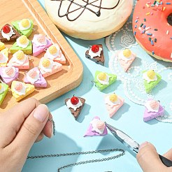 30pcs pendentifs alimentaires imitation résine opaque 5 couleurs&nbsp;RESI-CJ0003-45
