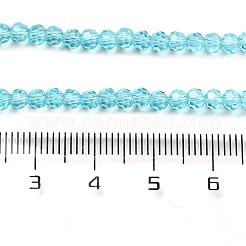 Abalorios de vidrio transparente hebras&nbsp;LS-EGLA-A035-T3mm-D08
