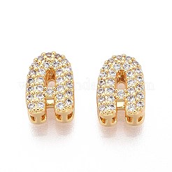 Messing Micro Pave klare Zirkonia Perlen&nbsp;KK-T071-17G
