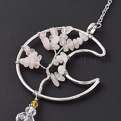Grandi decorazioni pendenti con perline acriliche a goccia&nbsp;HJEW-D029-01P-F