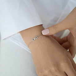 S925 silbernes Zirkon-Armband in 8-Form&nbsp;JF0394