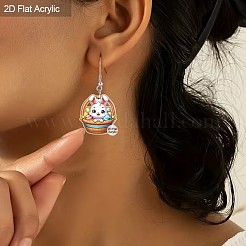 Boucles d'oreilles pendantes en acrylique pour Pâques&nbsp;FS-WG50DE5-01