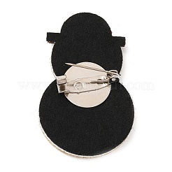 Broche de cuero pu con tema navideño&nbsp;LS-JEWB-C004-01D
