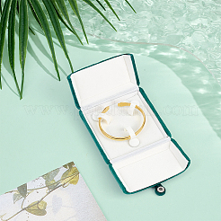 Boîtes décoratives carrées en velours pour ranger les bracelets&nbsp;CON-WH0100-67A