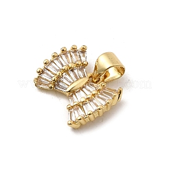 Messing micro pave klare zirkonia anhänger&nbsp;KK-I360-011G-02