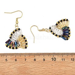 Pendientes colgantes de acero inoxidable 304 con cuentas de vidrio&nbsp;EJEW-MZ00821