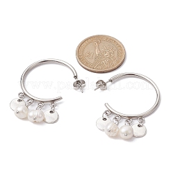 Boucles d'oreilles demi-créoles en acier inoxydable 304&nbsp;EJEW-JE05590-02