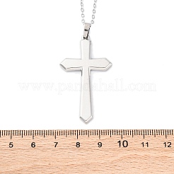 Kreuz 304 Edelstahl Anhänger Halsketten&nbsp;NJEW-H059-09P