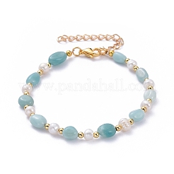 Natürliche amazonite Perlen Armbänder&nbsp;X-BJEW-JB05265-03