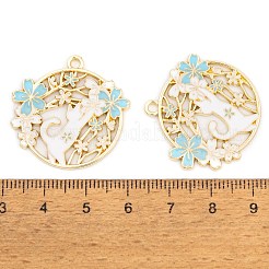 Gestell Legierung Emaille Anhänger&nbsp;FIND-A040-07B-01G
