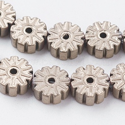 Pvd vuoto placcatura elettrodeposizione fili di perle di ematite sintetica non magnetica&nbsp;G-F534-K