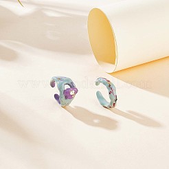 Offener Manschettenring mit glitzernden Emaille-Nuggets&nbsp;JR920A
