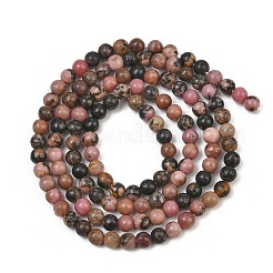 Abalorios naturales rhodonite hebras&nbsp;GG-CBA0389-A06-3mm