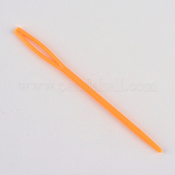 Stahldraht Edelstahl Rundstricknadeln und zufällige Farbe Kunststoff Stopfnadelköcher&nbsp;TOOL-R042-800x3mm