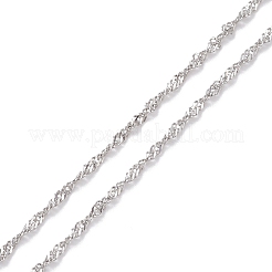 201 Edelstahl Jungfrau Kreuz Anhänger 304 Edelstahl Singapur Kette Rosenkranz Perlen Halsketten für Frauen Männer&nbsp;NJEW-JN05436