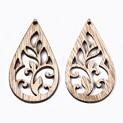 Grands pendentifs en bois creux non finis&nbsp;WOOD-N006-94