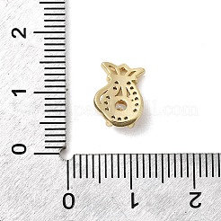 Taschenform Messing Pavé klare Zirkonia Cabochons&nbsp;KK-A275-33B-G