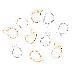 2 couleur 60 pièces de boucles d'oreilles à levier en laiton&nbsp;KK-BC0002-34
