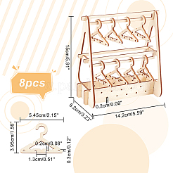Espositori per orecchini in legno rimovibili per appendiabiti&nbsp;EDIS-WH0029-26
