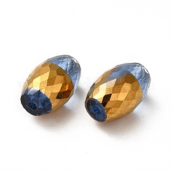 Perle di vetro placcate opache&nbsp;EGLA-H003-01G-02