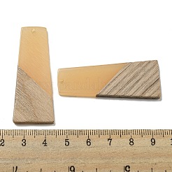 Pendentifs en bois de résine et de noyer&nbsp;RESI-XCP0002-16C