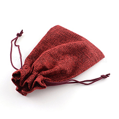 Pochettes en toile de jute&nbsp;X-ABAG-Q050-13x18-06