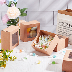 Faltbare Schmuck-Geschenkboxen aus Kraftpapierkarton&nbsp;LS-CON-WH0092-25B
