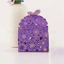 Schmetterling & ausgehöhlte Blumenmuster Papierfalten Bonbonboxen&nbsp;FW-TAC0004-04C