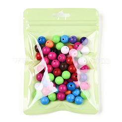 Sachets refermables en plastique couleur macaron avec motif yin-yang&nbsp;OPP-N001-01E-06