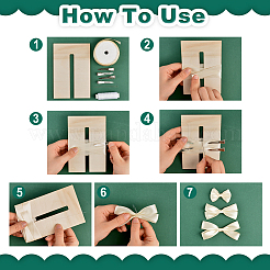 6 Stück hölzerne Schleifenherstellungsvorlage&nbsp;DIY-NB0014-47