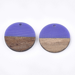 Pendentifs en bois de résine et de noyer&nbsp;RESI-S358-02B-10