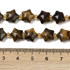 Natürlichen Tigerauge Perlen Stränge&nbsp;G-Z080-A16-10mm