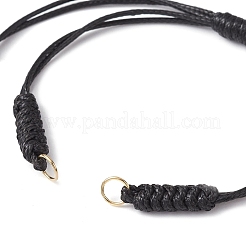 Cordoncino in poliestere cerato coreano ecologico intrecciato regolabile&nbsp;AJEW-JB01205-02