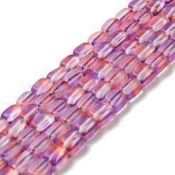 Brins de perles de pierre de lune synthétiques électrolytiques&nbsp;G-P473-B01-M