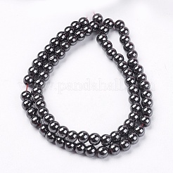 Chapelets de perles en hématite synthétique magnétique&nbsp;G-Q893-6mm